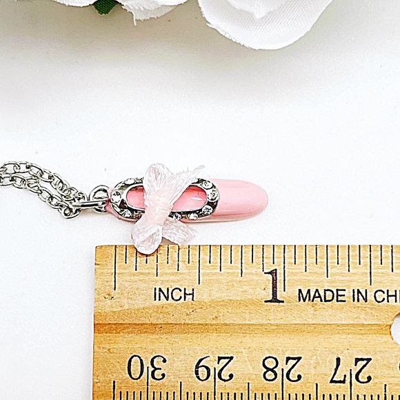 Pink 3-D Ballet Slipper in CZ & Enamel w/ Ribbon Bow, Ships in Gift Box, NWT - Picture 7 of 7